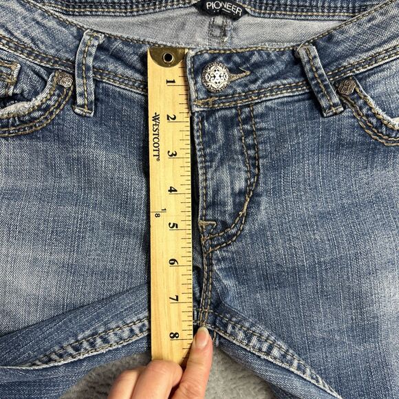 Silver Pioner Womens Jeans 34/31 Medium Wash Y2K Bootcut Low Rise - Picture 9 of 16